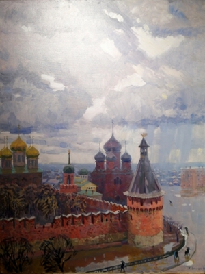 Выставка «Кремли России. Взгляд художника» открылась в Зачатьевской башне Нижегородского кремля